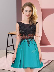 Captivating Sleeveless Zipper Mini Length Lace Vestidos de Damas