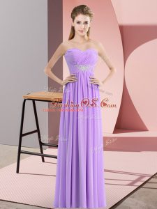 Lavender Sweetheart Zipper Beading Dress for Prom Sleeveless