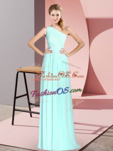 Apple Green Sleeveless Chiffon Lace Up Prom Gown for Prom and Party