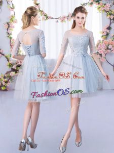 Best Tulle Half Sleeves Mini Length Wedding Guest Dresses and Lace