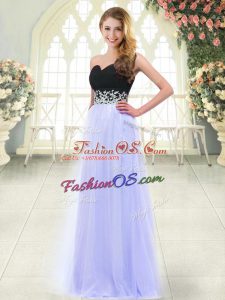 Sleeveless Appliques Zipper Prom Dress