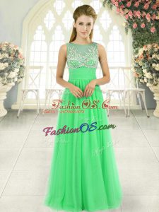 Excellent Scoop Backless Beading Evening Dress Sleeveless