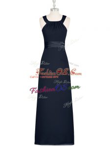 Amazing Floor Length Column/Sheath Sleeveless Black Prom Dress Zipper