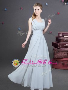 Pink Dama Dress Prom and Party and Wedding Party and For with Appliques and Ruching and Bowknot V-neck Sleeveless Lace Up