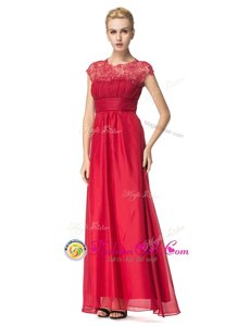 Scoop Sleeveless Organza Mother Of The Bride Dress Beading and Ruching Zipper