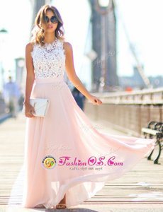 Scalloped Sleeveless Lace Zipper Homecoming Dress