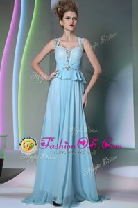 Spectacular Scoop Sleeveless Beading Zipper Homecoming Dress