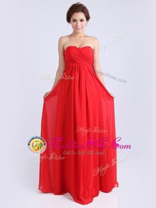 Unique Sleeveless Ruching Zipper Prom Party Dress