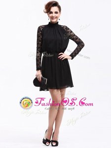 Exquisite Lace Mother Of The Bride Dress Black Zipper Sleeveless Knee Length