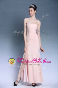 Admirable Bateau Sleeveless Chiffon Formal Evening Gowns Appliques Side Zipper