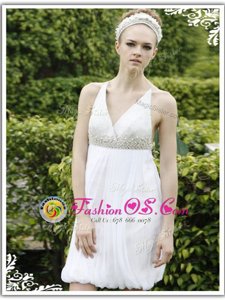 Sleeveless Ruching Criss Cross Evening Dress