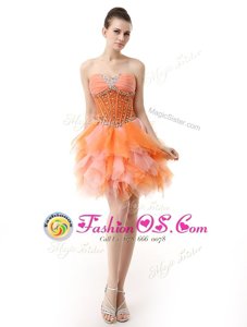 Multi-color Sleeveless Organza Zipper Oscars Dresses for Prom and Party