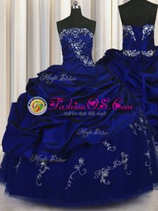 Custom Design Sleeveless Floor Length Beading and Appliques Lace Up Quince Ball Gowns with Purple