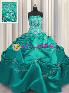Colorful Sleeveless Lace Up Floor Length Beading and Appliques and Embroidery Sweet 16 Quinceanera Dress