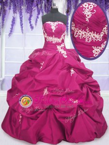 Sleeveless Lace Up Floor Length Appliques and Ruching and Pick Ups Quinceanera Gowns