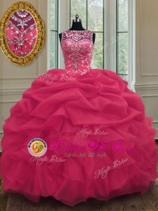 Dramatic Taffeta Sleeveless Floor Length Quinceanera Gown and Beading and Sequins and Pick Ups