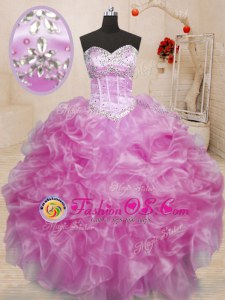 Traditional Baby Blue Quince Ball Gowns Military Ball and Sweet 16 and Quinceanera and For with Beading and Ruffles and Ruching Sweetheart Sleeveless Lace Up