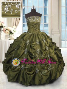 Floor Length Lace Up Quinceanera Gown Lilac and In for Military Ball and Sweet 16 and Quinceanera with Beading and Ruffles