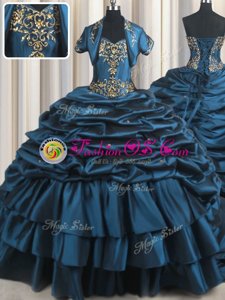 Beauteous Sleeveless Brush Train Lace Up With Train Beading and Appliques and Pick Ups Sweet 16 Dresses