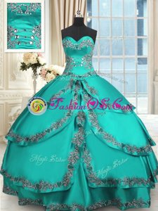 Traditional Mermaid Sweetheart Sleeveless Quinceanera Gown Floor Length Beading and Ruffles Lilac Organza