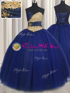 Captivating Sleeveless Beading and Appliques Lace Up Quinceanera Gowns