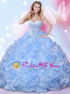Blue Quinceanera Dresses Military Ball and Sweet 16 and Quinceanera and For with Beading and Pick Ups Sweetheart Sleeveless Lace Up