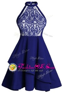 Chic Chiffon Sleeveless Knee Length Prom Party Dress and Ruffled Layers