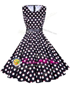 Custom Made Scoop Beading Prom Dresses Lilac Zipper Sleeveless Knee Length
