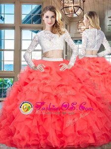 Low Price Scoop Ruffled Lavender Cap Sleeves Tulle Zipper Quinceanera Dresses for Military Ball and Sweet 16 and Quinceanera