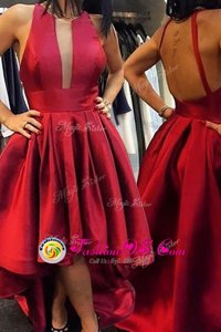 Perfect Scoop Sleeveless Pleated Zipper Cocktail Dresses