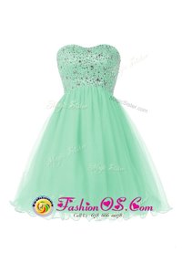 Affordable Sleeveless Tulle and Lace Knee Length Zipper Prom Dresses in Royal Blue for with Belt