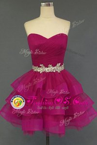 Fashion Sleeveless Lace Up Mini Length Beading Cocktail Dresses