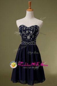 High End Sleeveless Embroidery Zipper Evening Dress
