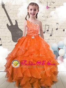 Turquoise Sleeveless Tulle Lace Up Little Girls Pageant Gowns for Party and Wedding Party