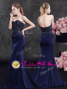 Champagne Column/Sheath High-neck Half Sleeves Satin Floor Length Zipper Lace Mother Of The Bride Dress