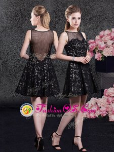 Fine Bateau Sleeveless Lace Cocktail Dresses Lace Side Zipper