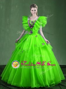 New Arrival Ball Gowns Sweet 16 Quinceanera Dress Sweetheart Organza Sleeveless Floor Length Lace Up