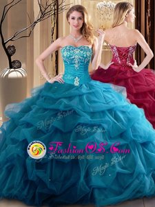 Floor Length Ball Gowns Sleeveless Hot Pink Sweet 16 Dresses Lace Up