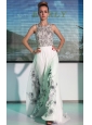 Beautiful Empire Scoop Floor-length Printing and   Sequin Prom Dress