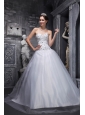 Lovely White Quinceanera Dress Sweetheart Taffeta and Tulle Beading A-Line / Princess