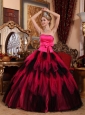 Wonderful Quinceanera Dress Strapless Floor-length Tulle Beading Ball Gown