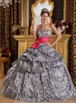 Popular Quinceanera Dress Sweetheart  Zebra Ball Gown