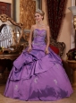 Brand New Lavender Sweet 16 Dress Sweetheart Taffeta Appliques Ball Gown