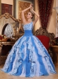 Fashionable Multi-color Quinceanera Dress One Shoulder  Ruffles Ball Gown