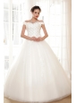 Perfect Ball Gown Off The Shoulder Floor-length Tulle Appliques Wedding Dress
