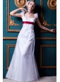Formal Column Square Floor-length Taffeta and Organza Beading Wedding Dress