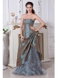 Olive Green Empire Strapless Embriodery Mother Of The Bride Dress Floor-length Taffeta and Organza