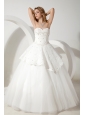 Pretty Wedding Dress Ball Gown Sweetheart Beading Floor-length Tulle