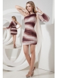 2013 Ombre Color Prom Dress One Shoulder Mini-length Chiffon