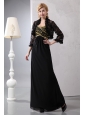 Best Black Column Sweetheart Prom Dress Ankle-length Chiffon Sequins